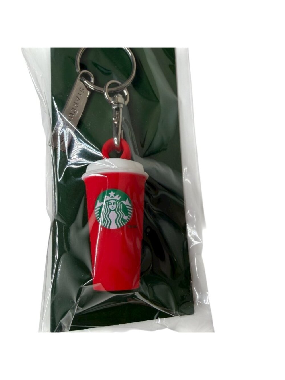 Starbucks Reusable Hot Cup Lid Stopper 2025 RED CUP Keychain Rare Sold Out NEW